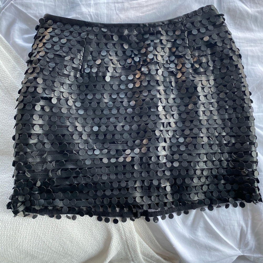 Mini Leather Black Skirt